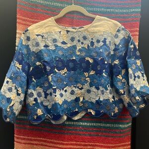 Farm Rio Linen Crop Shirt